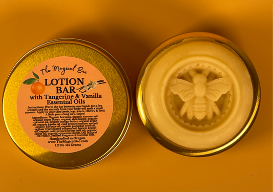Lotion Bar with Tangerine & Vanilla Essential Oils