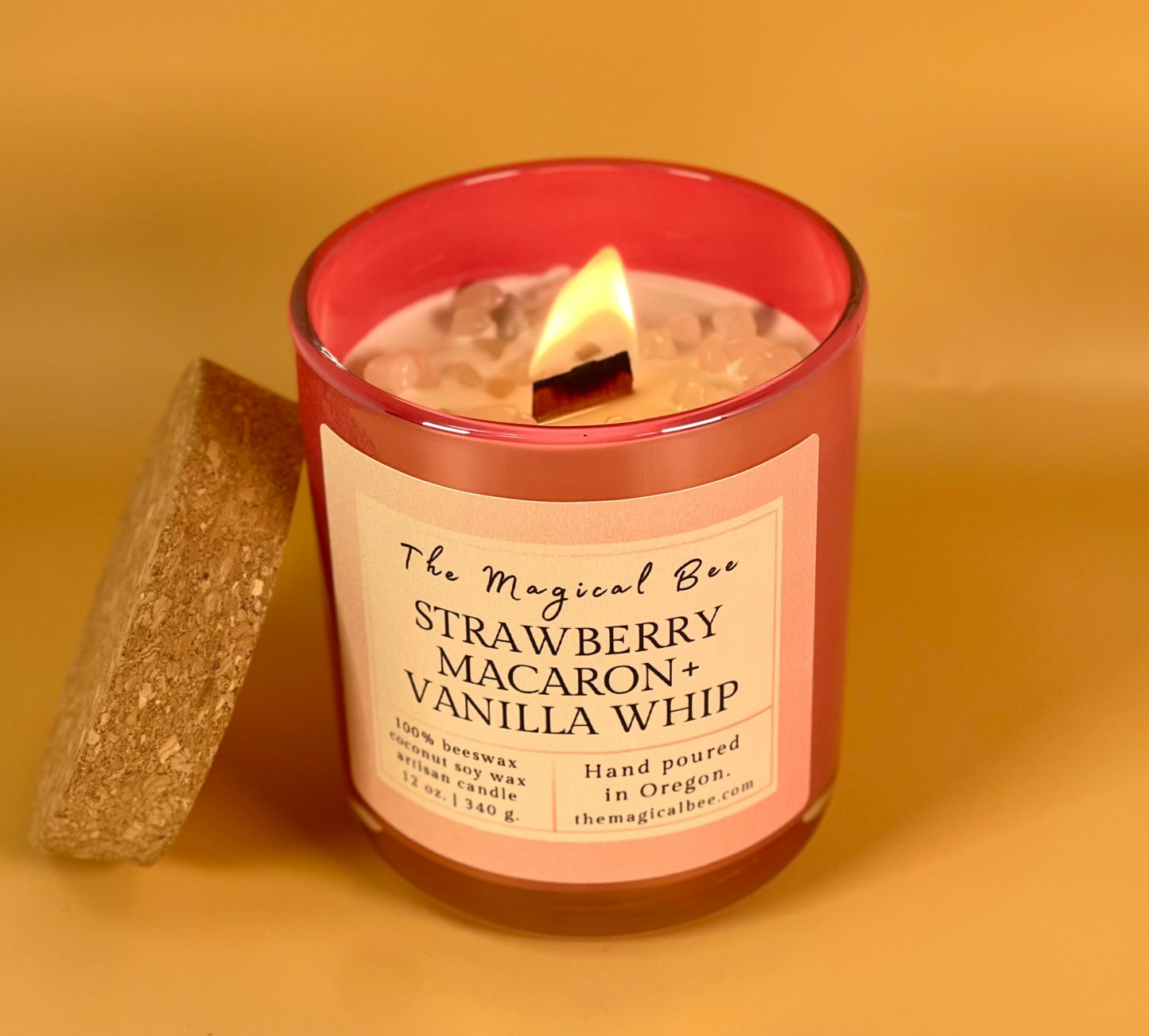 Strawberry Macaron + Vanilla Whip Candle