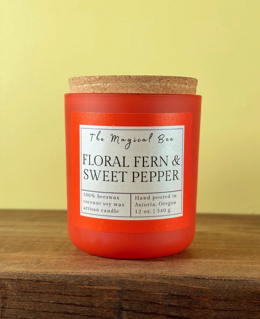 Floral Fern & Sweet Pepper Candle - The Magical Bee