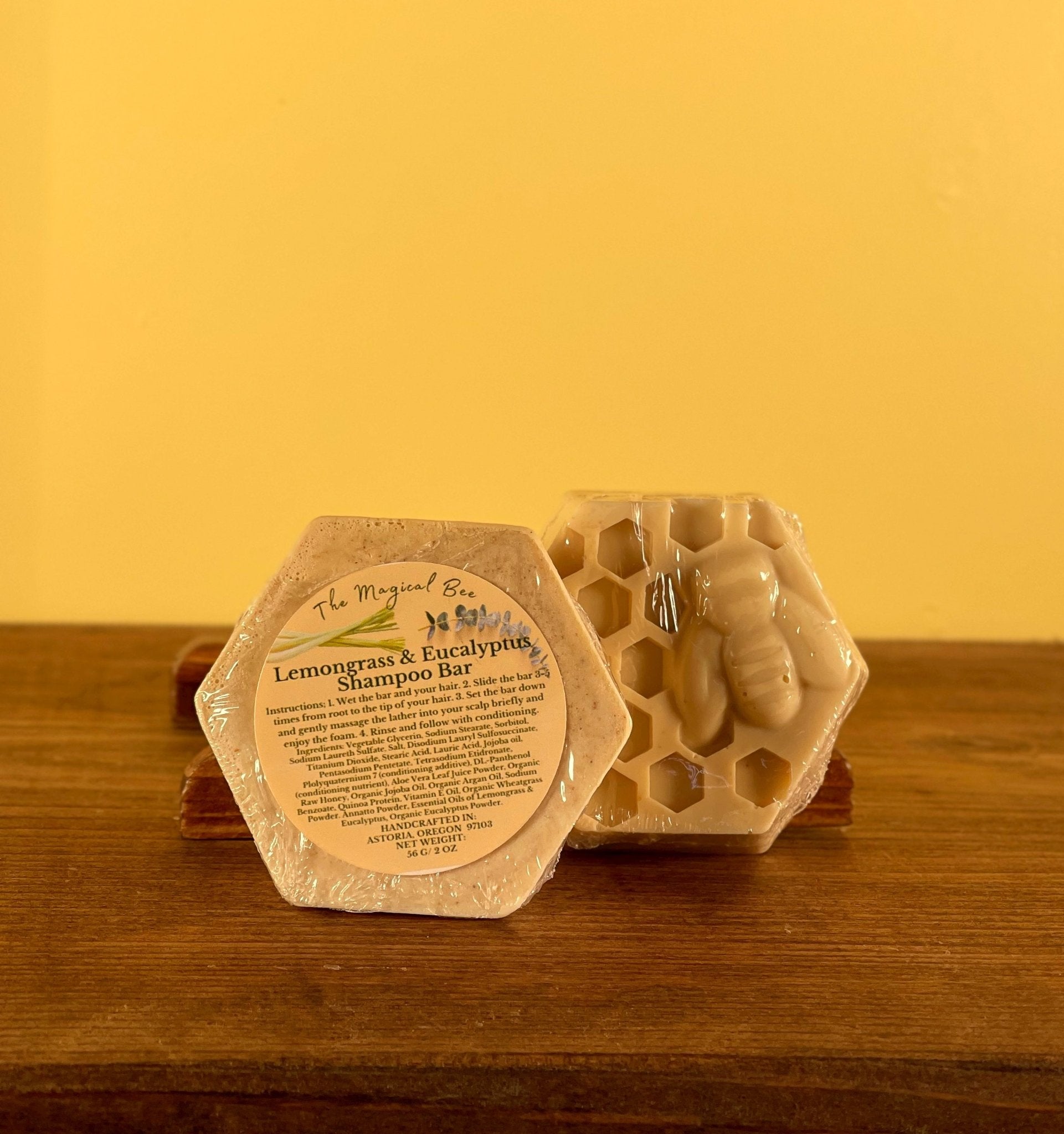 Lemongrass & Eucalyptus Essential Oil Shampoo Bar - The Magical Bee