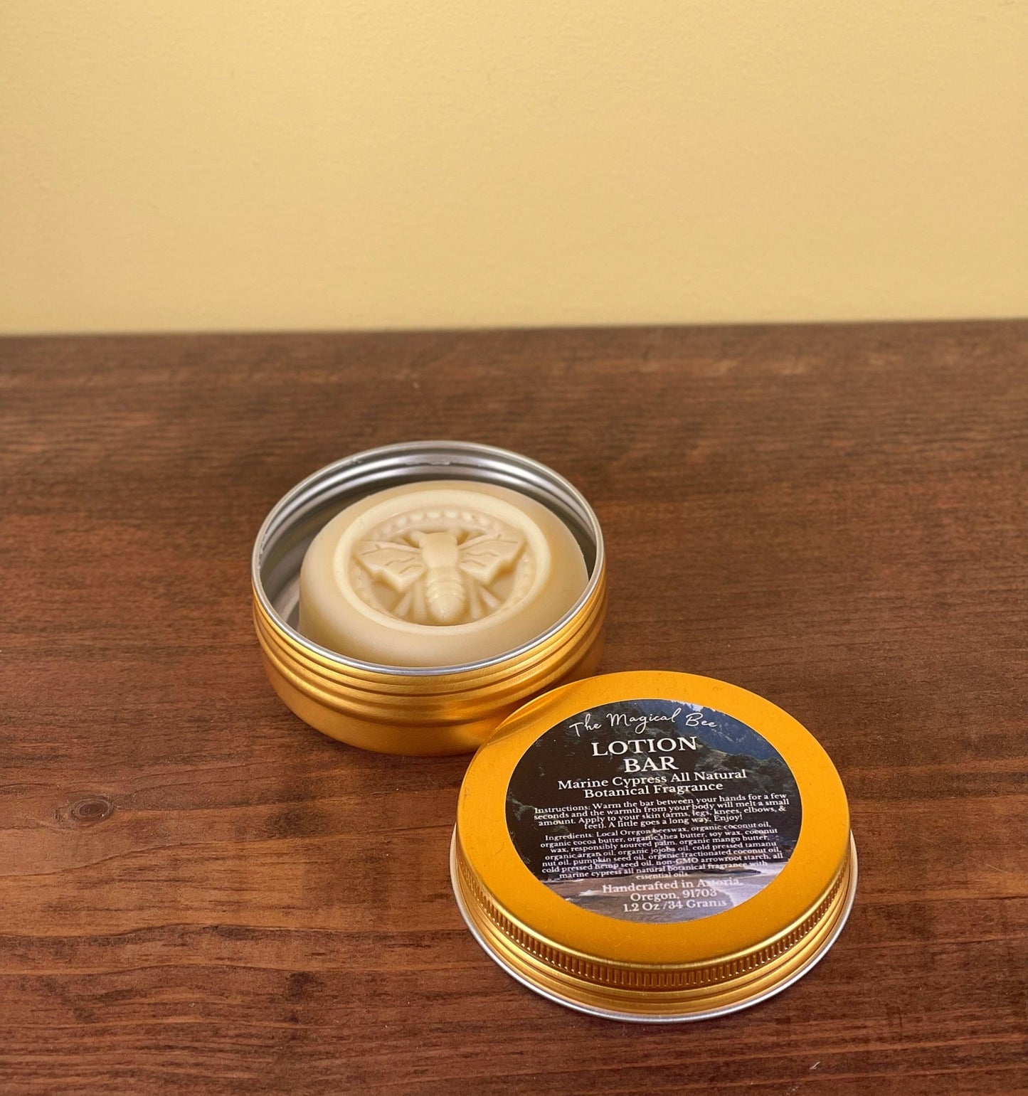 Marine Cypress Lotion Bar (All - Natural Botanical Fragrance) - The Magical Bee