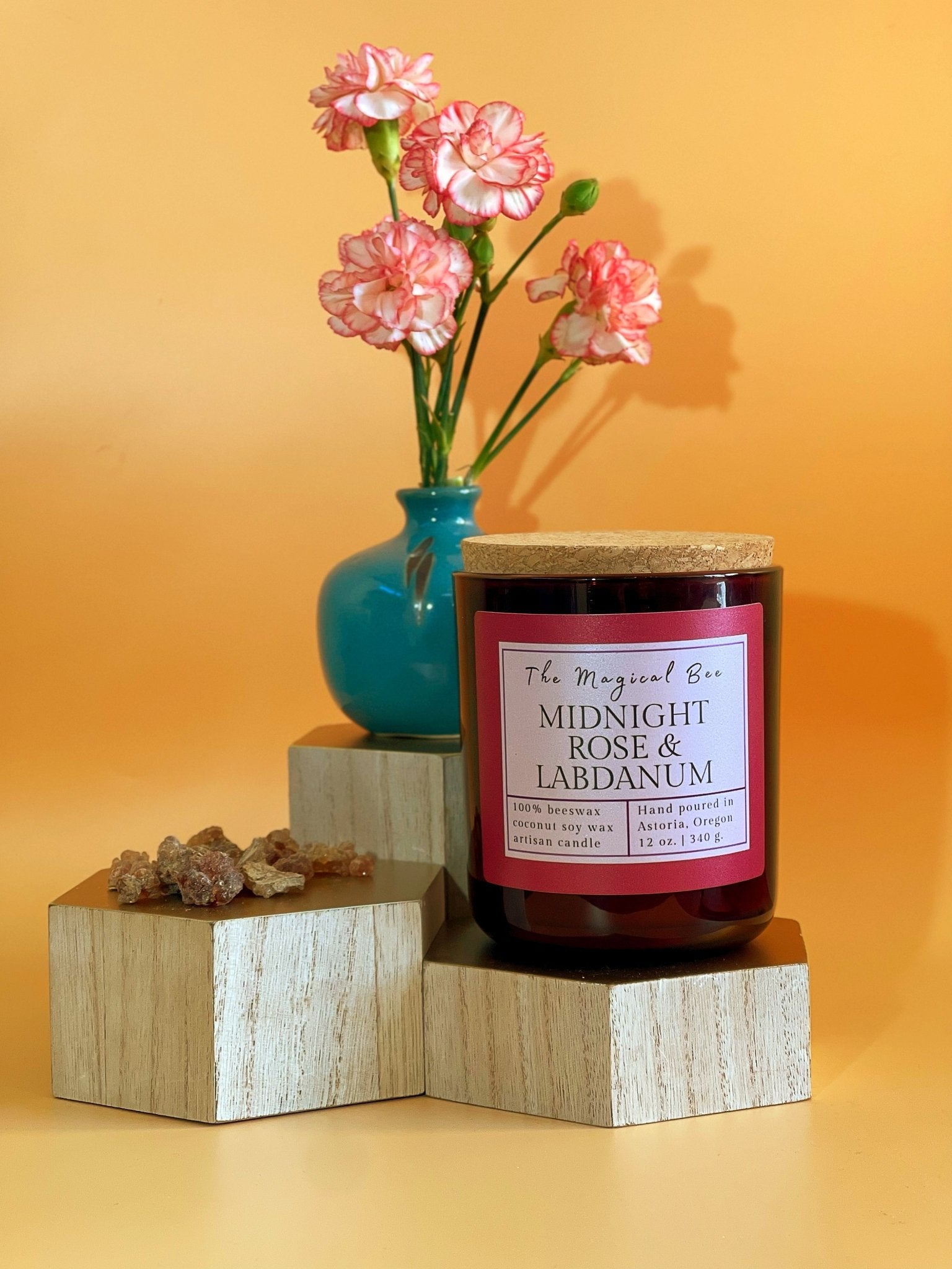 Midnight Rose & Labdanum Candle - The Magical Bee