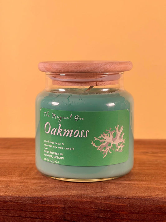 Oakmoss Candle (deep enriching forest and moss) - The Magical Bee