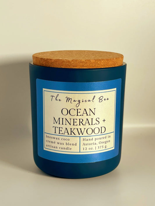 Ocean Minerals + Teakwood Candle - The Magical Bee