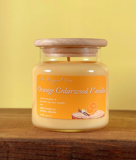 Orange, Cedarwood & Vanilla Candle (farmers market favorite!) - The Magical Bee