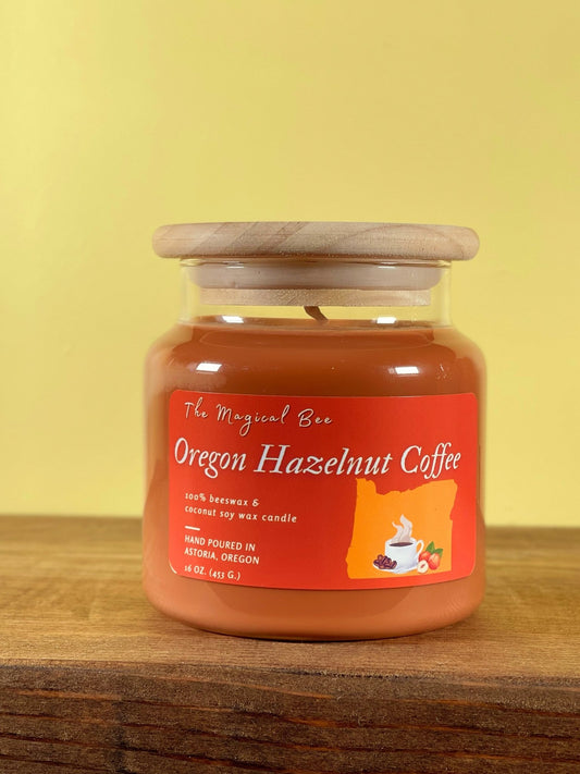 Oregon Hazelnut Coffee Candle (awaken & boost!) - The Magical Bee