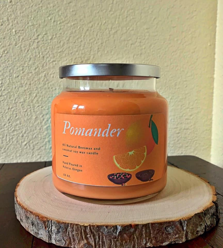 Pomander Candle (orange/clove/peppercorn)