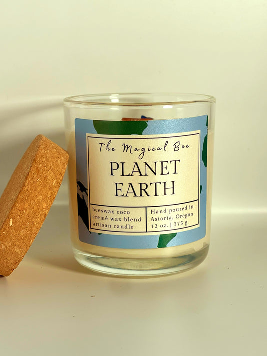 Planetary Candles with Crystals & Crackling Wood Wicks – Rockstar Botanicals