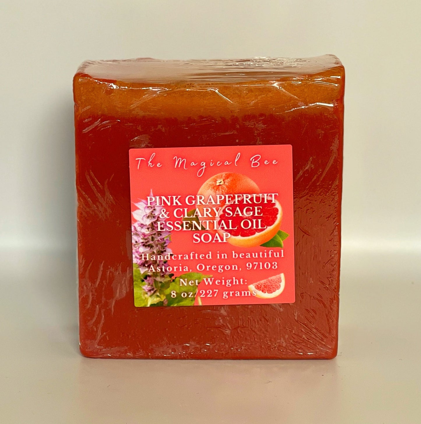 Pink Grapefruit & Clary Sage Essential Oil Glycerine Soap