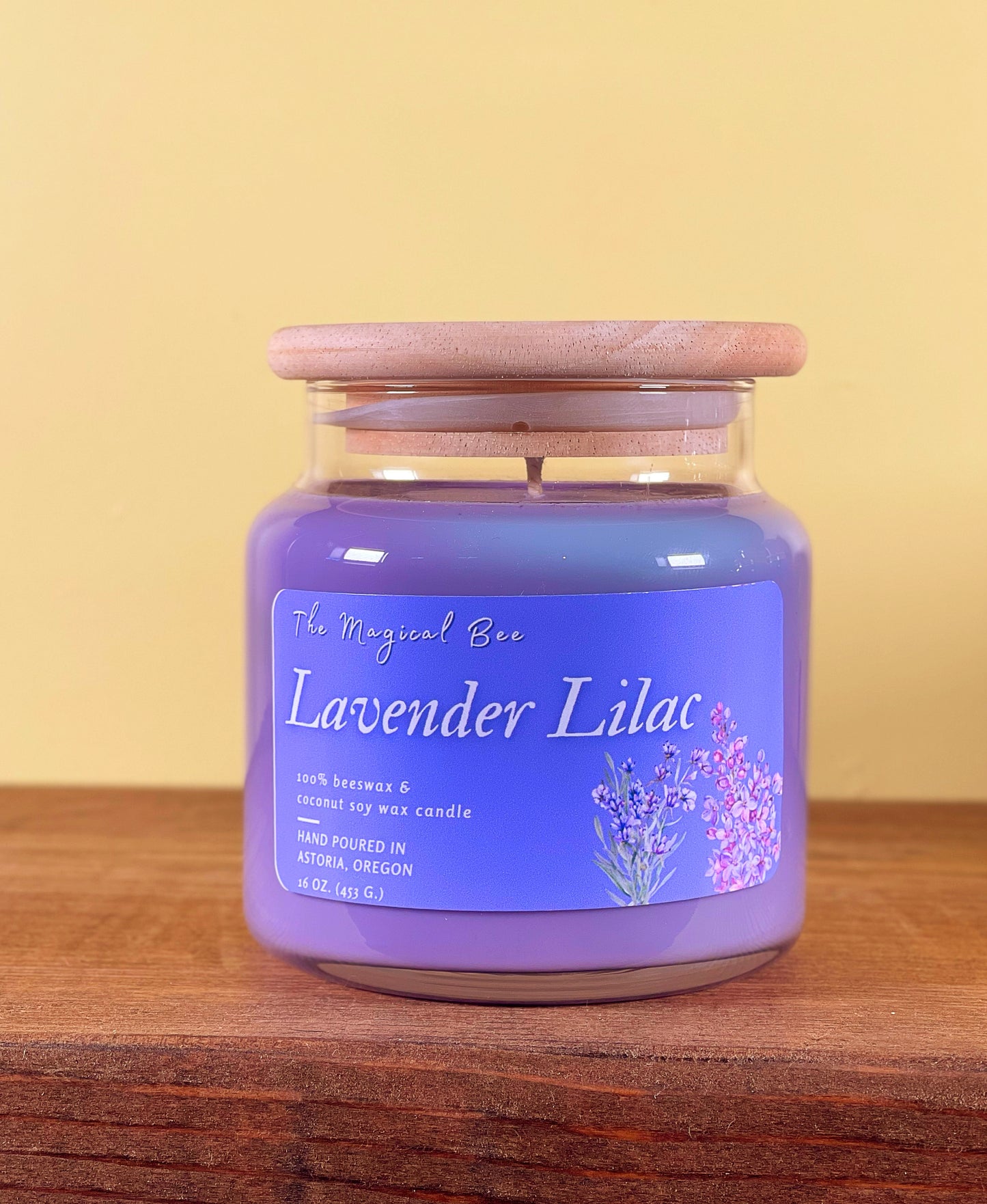 Lavender & Lilac flowers Candle (relaxing, calming, soothing)