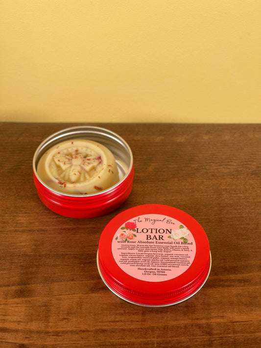 Lotion Bar with Rose Absolute essential oil blend