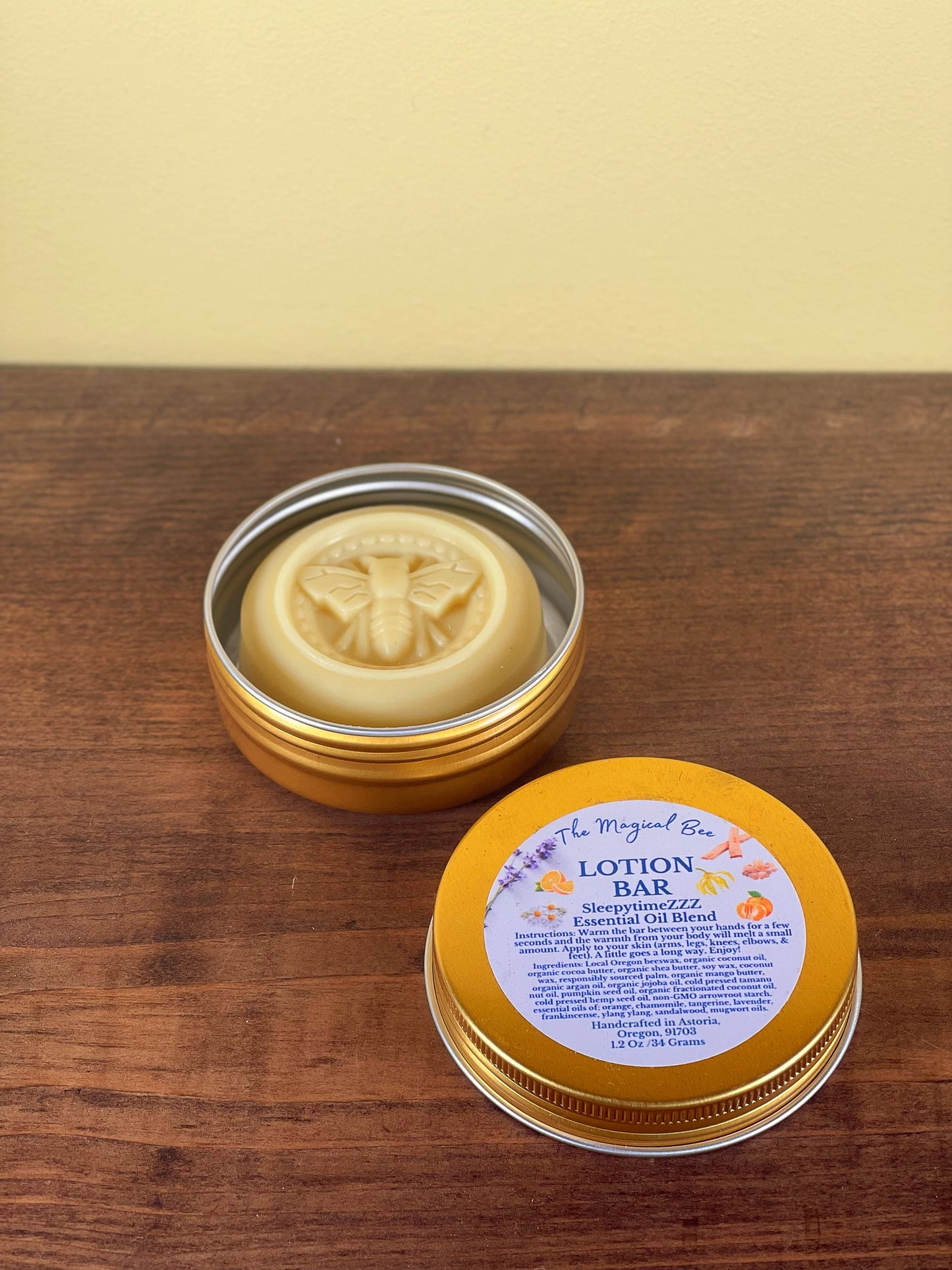 Lotion Bar with Sleepy-time Essential Oil Blend