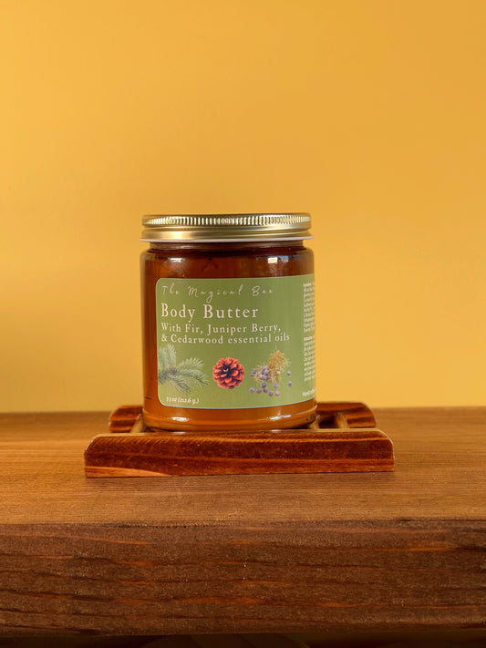 Body Butter with Fir, Juniper Berry, & Cedarwood Essential Oils